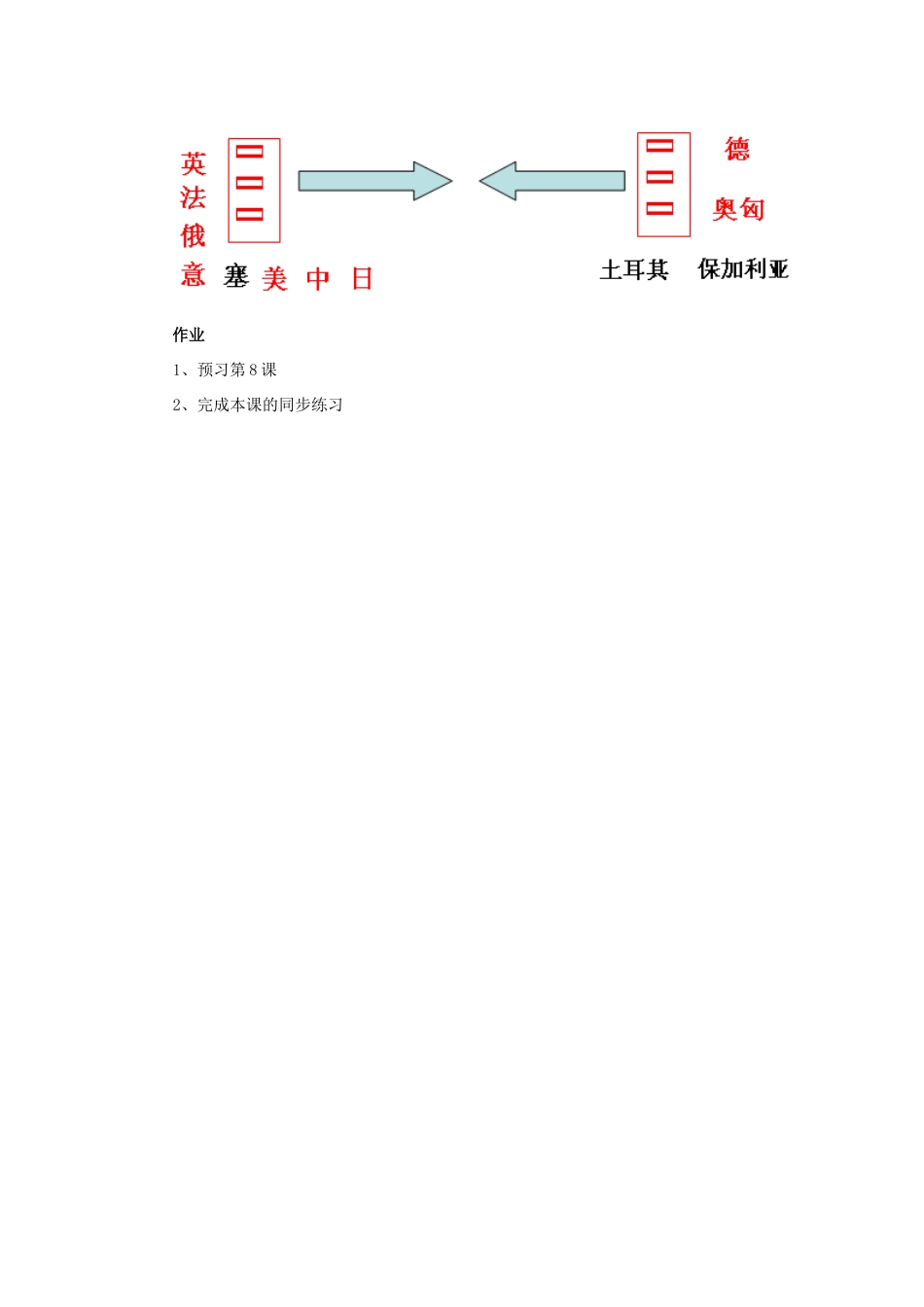 九年级历史下册 第三单元 第7课 第一次世界大战的爆发教案 华东师大版-华东师大版初中九年级下册历史教案_第3页