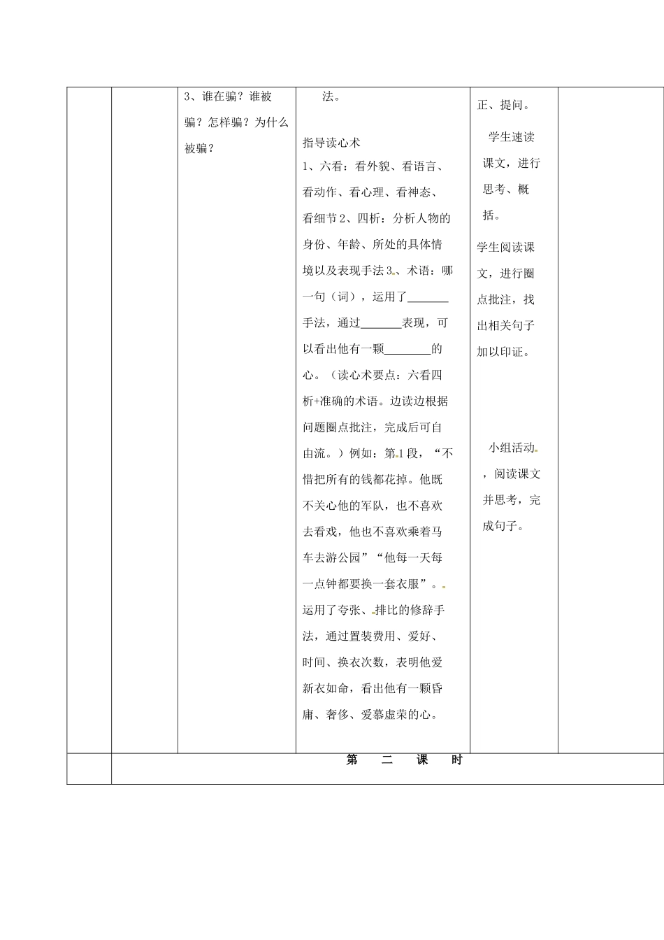 （秋季版）吉林省通化市七年级语文上册 第六单元 21 皇帝的新装学案 新人教版-新人教版初中七年级上册语文学案_第2页