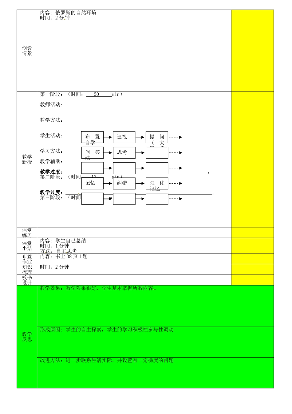 山西省忻州市第五中学七年级地理上册 俄罗斯教案 晋教版_第2页