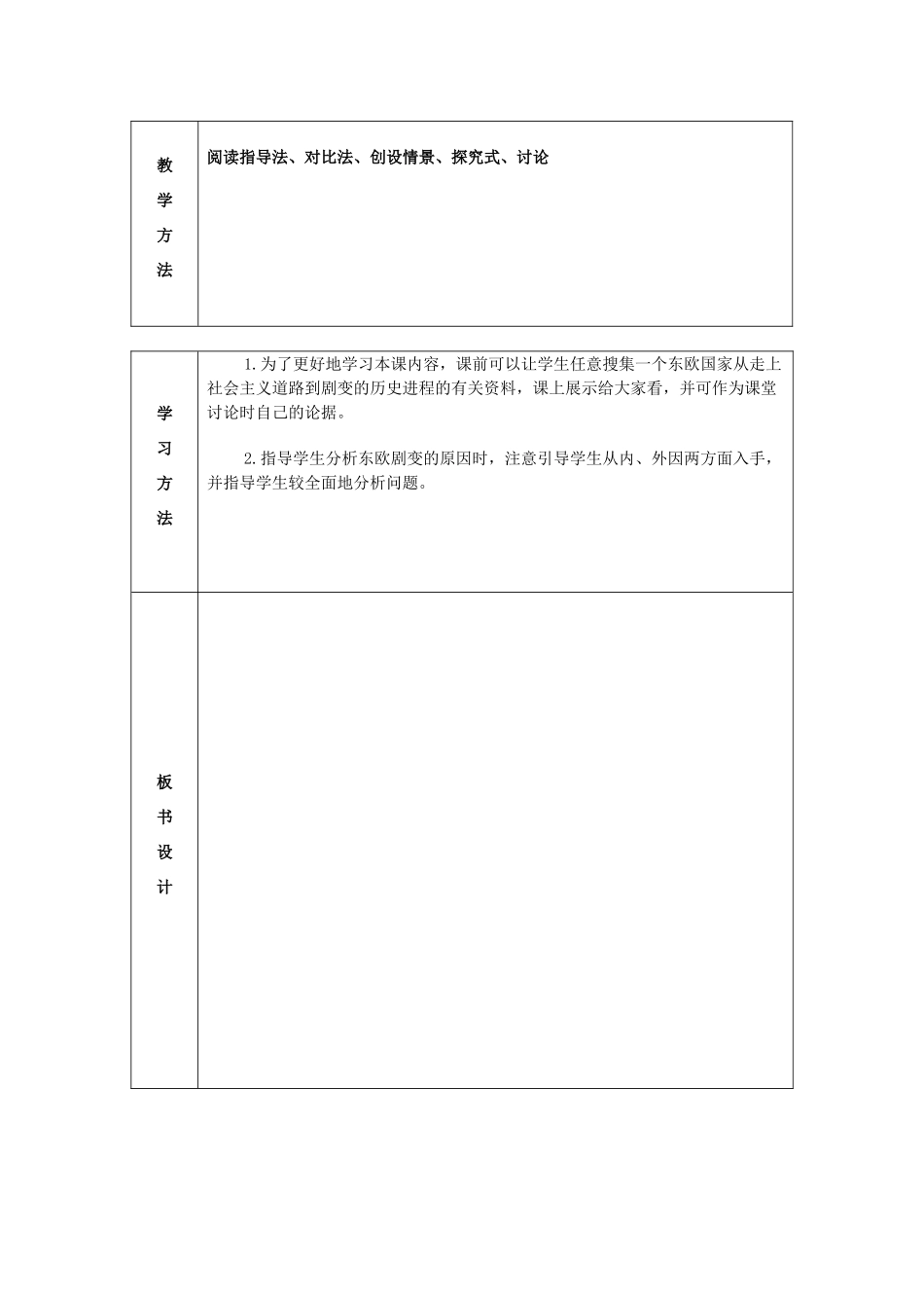 九年级历史下册 第11课 东欧社会主义国家的改革与演变教案 新人教版_第2页