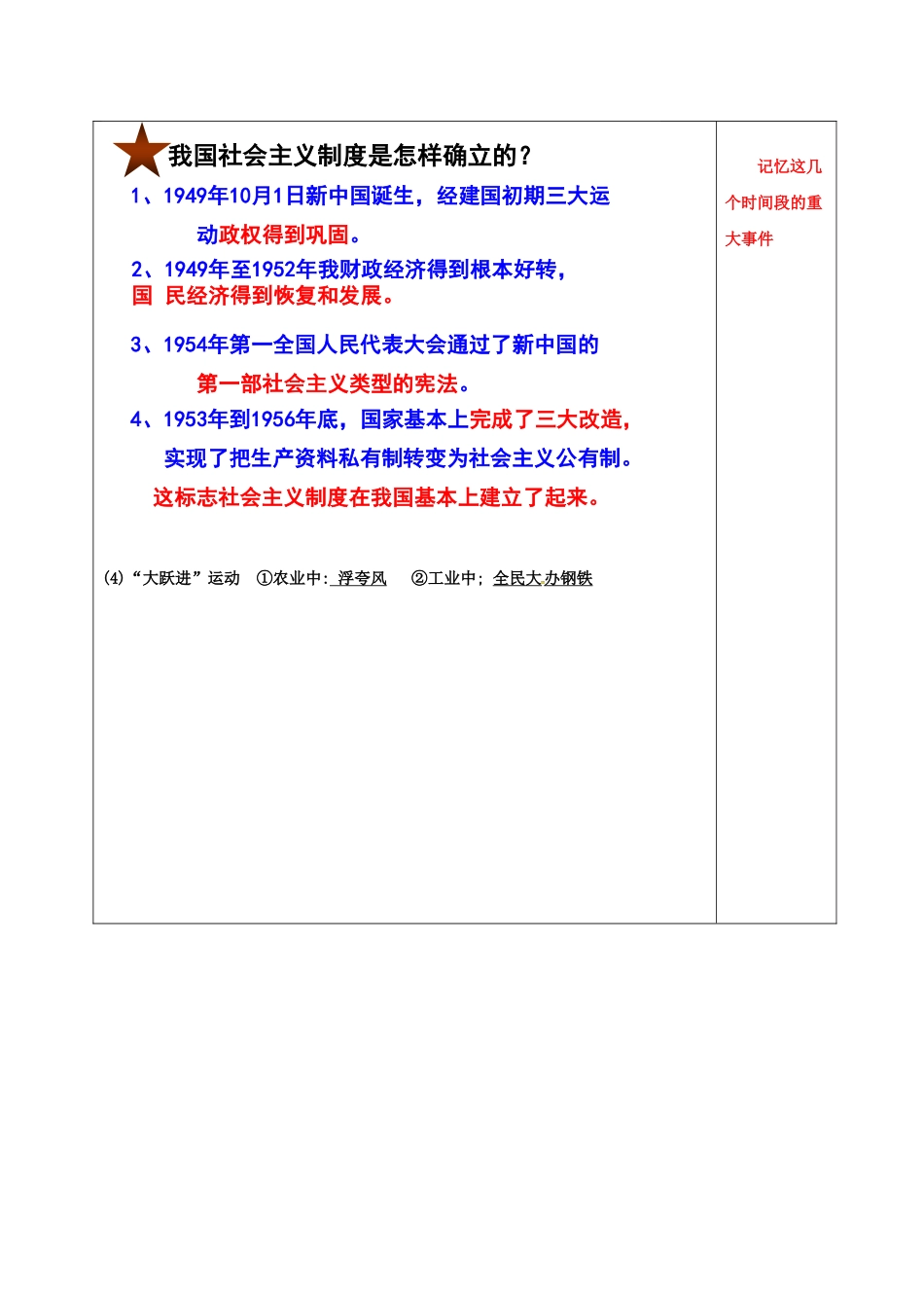 江苏省中考历史复习 第16课时 中国现代史考点一 中华人民共和国的成立教案-人教版初中九年级全册历史教案_第2页