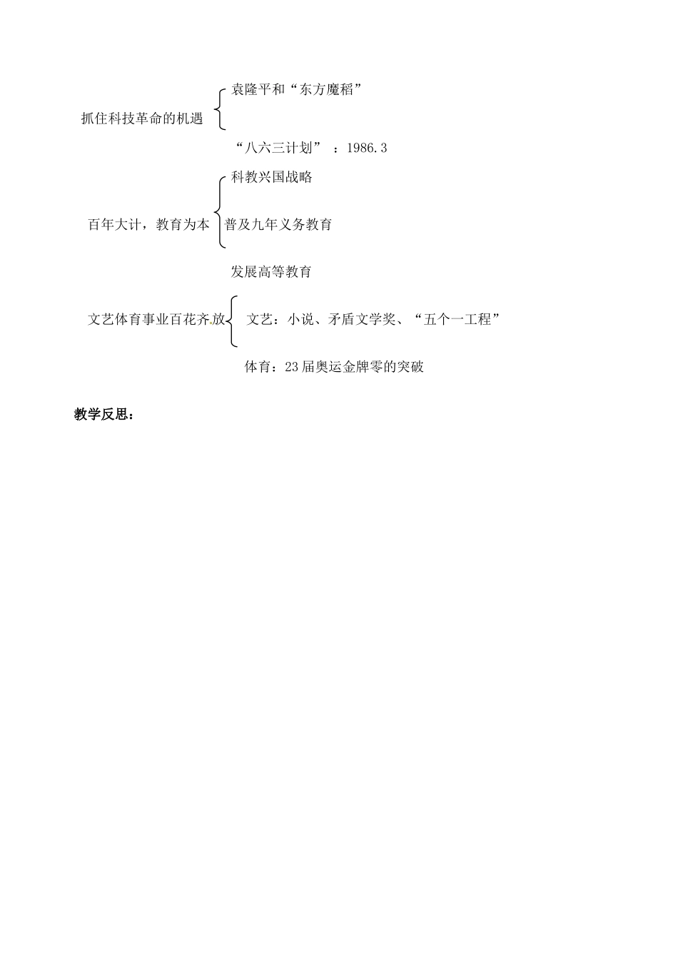 辽宁省丹东七中八年级历史下册 第12课 欣欣向荣的科教文体事业教案_第3页