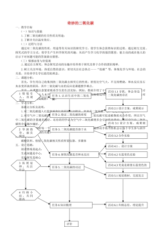 江西省信丰县黄泥中学中考化学实验汇总复习 奇妙的二氧化碳（第一课时）教学设计