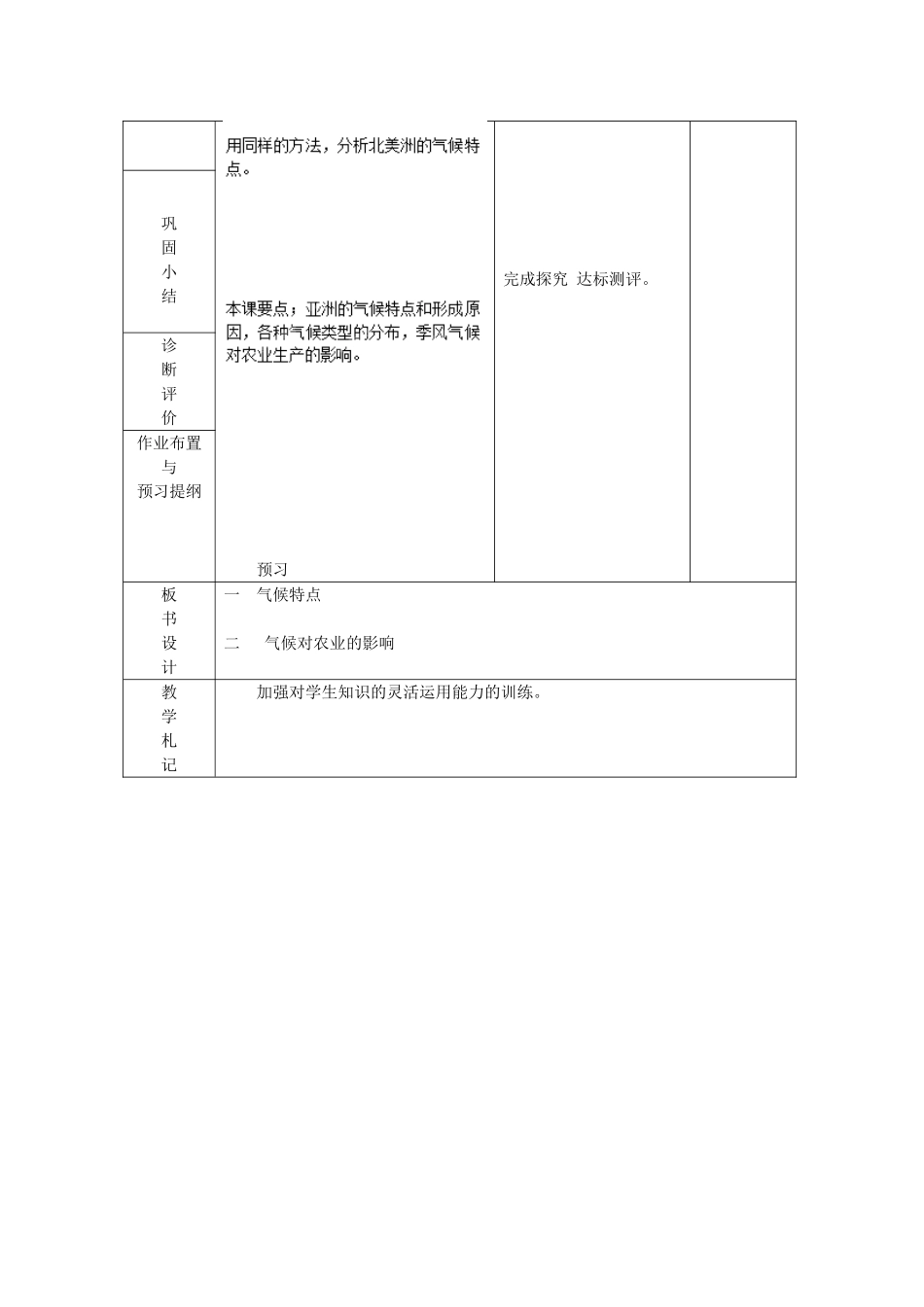 山东省临沂市蒙阴县第四中学七年级地理下册 6.2 亚洲复杂的气候教案 （新版）新人教版_第2页