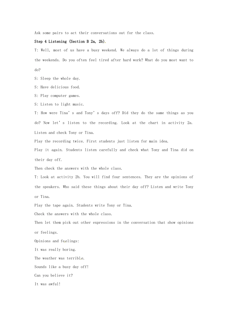 山东省肥城市安站中学八年级英语上册 Unit 8 How was your school trip Period 2导学案 人教新目标版_第3页