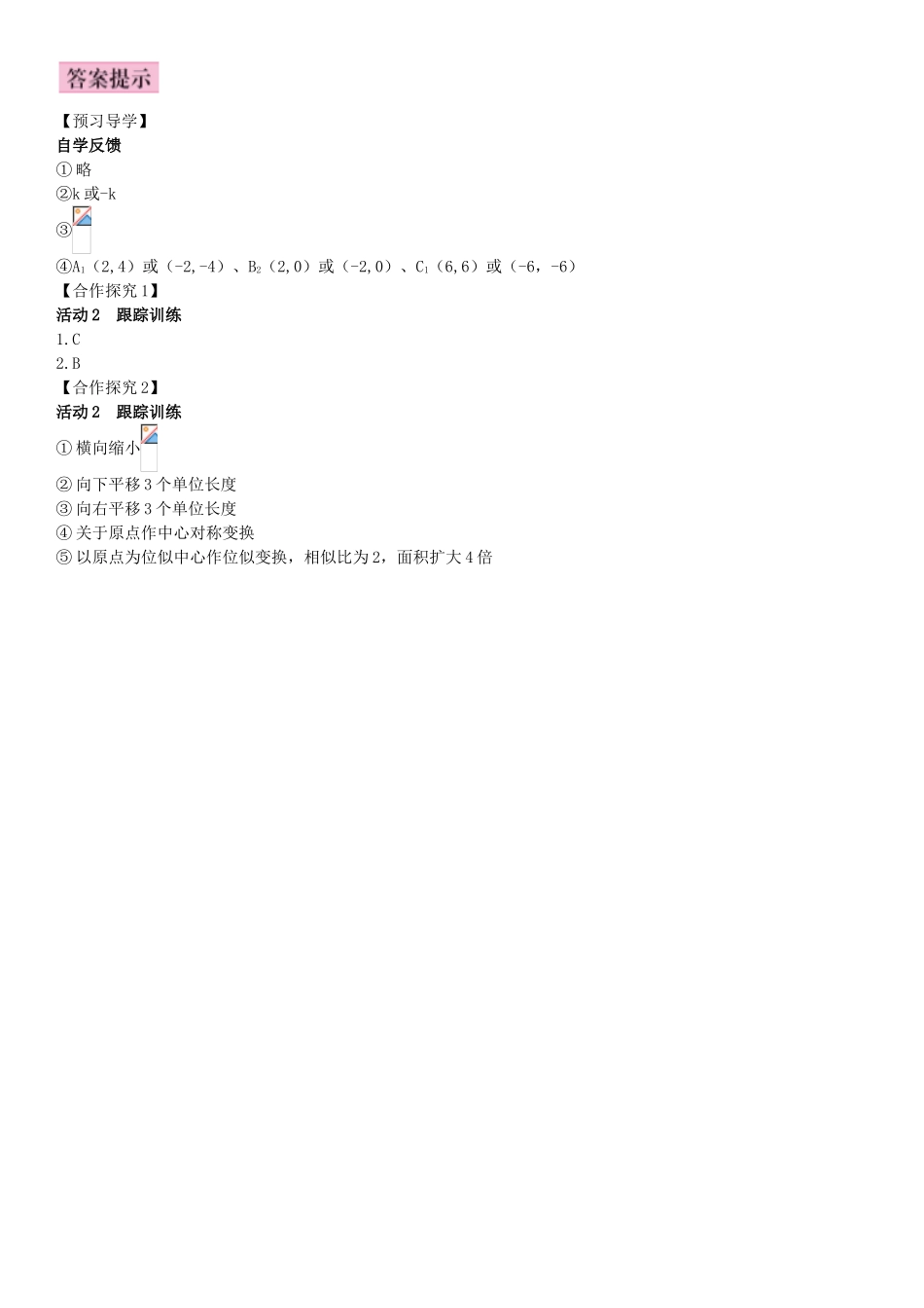 秋九年级数学上册 4.8 图形的位似 第2课时 坐标中的位似关系导学案 （新版）北师大版-（新版）北师大版初中九年级上册数学学案_第3页