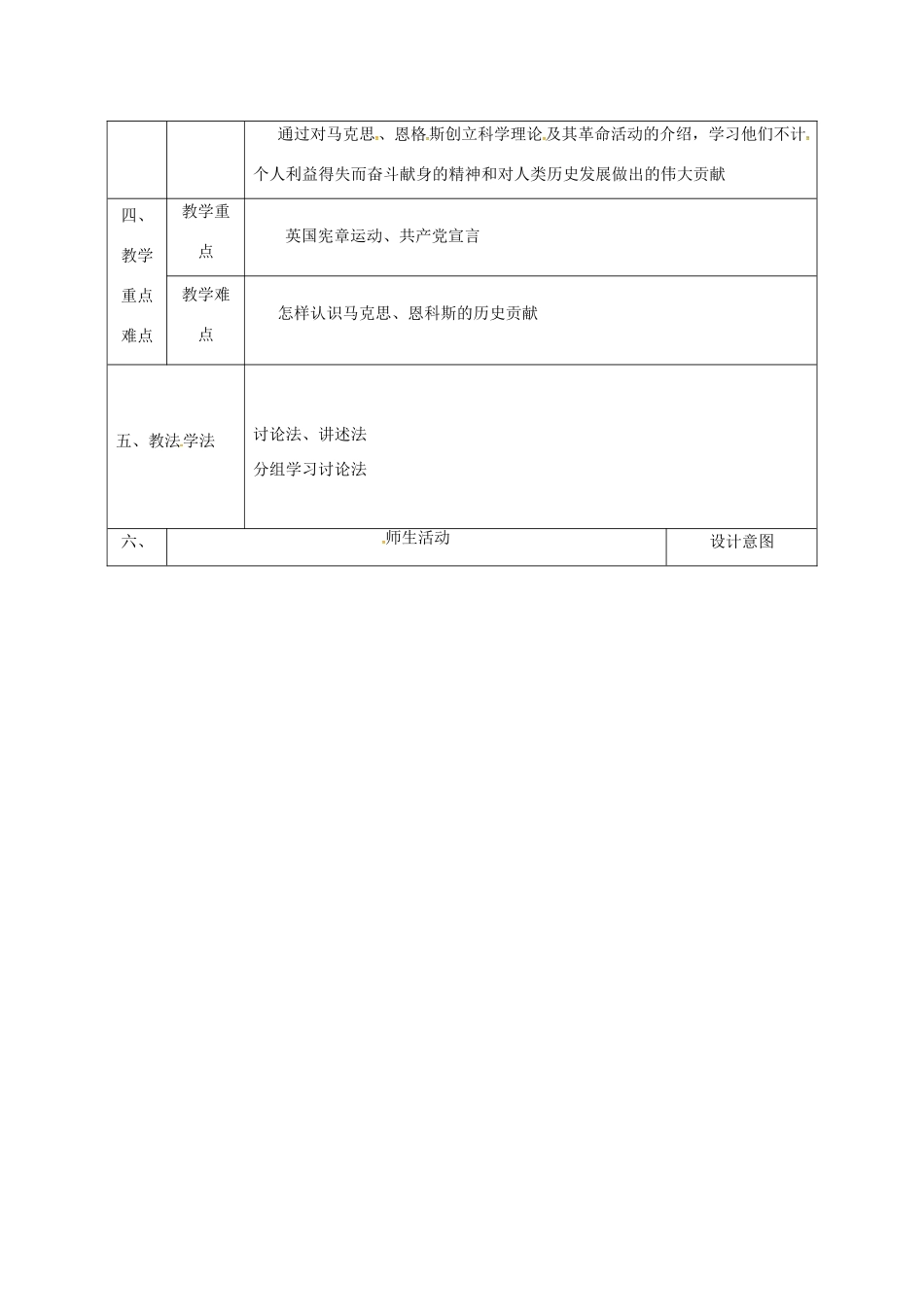 陕西省石泉县九年级历史上册 第二单元 第11课 开辟新时代的宣言教学设计 北师大版-北师大版初中九年级上册历史教案_第2页