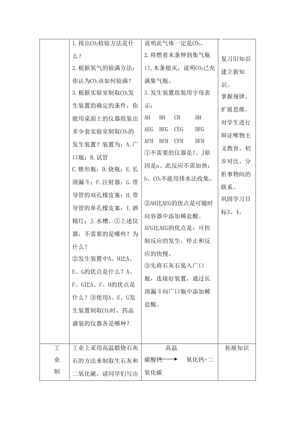 九年级化学上册专题3单元3 用途广泛的二氧化碳教案湘教版_第3页