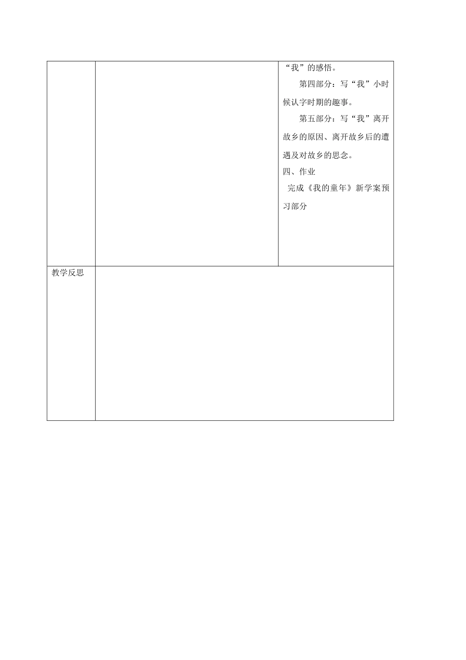 陕西省山阳县八年级语文下册 第一单元 5 我的童年学案1 （新版）新人教版-（新版）新人教版初中八年级下册语文学案_第3页
