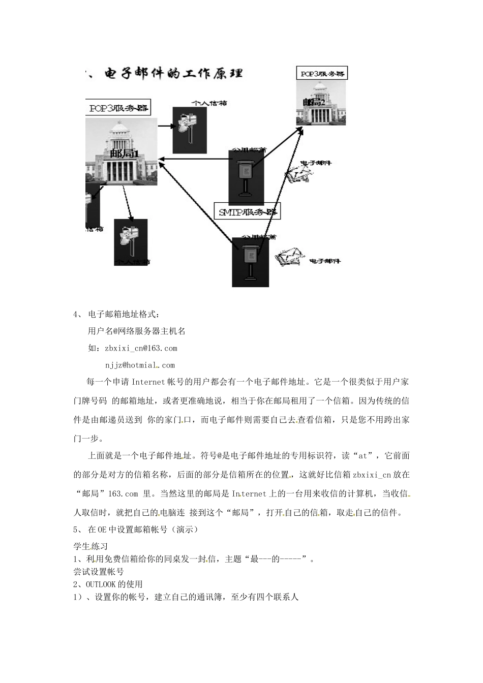 江苏省苏州张家港市一中七年级信息技术《第四章 最近网络世界 第三课时 电子邮件》教案_第2页