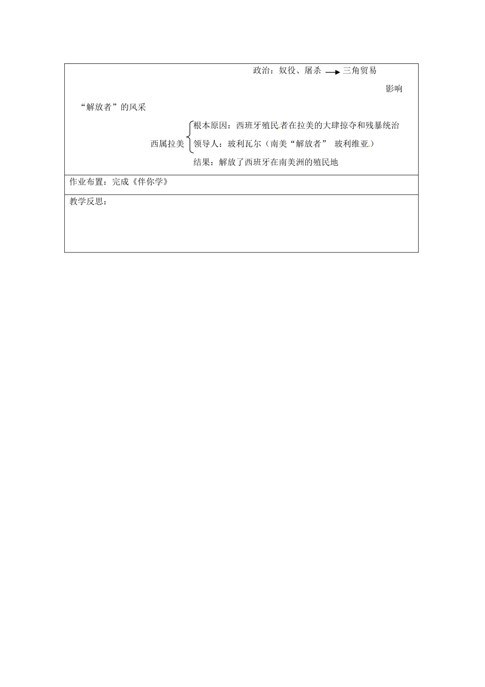 江苏省连云港市岗埠中学九年级历史上册“解放者”的风采教案 北师大版_第3页