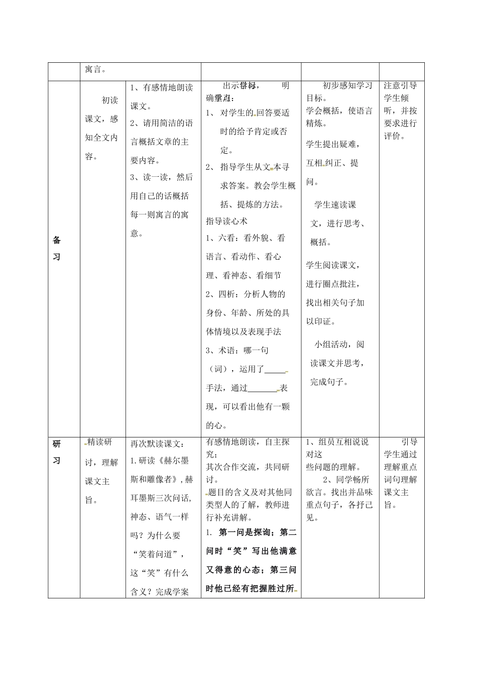 （秋季版）吉林省通化市七年级语文上册 第六单元 24 寓言四则学案1 新人教版-新人教版初中七年级上册语文学案_第2页