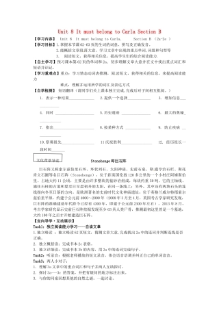 四川省宜宾县双龙镇初级中学校九年级英语上册 Unit 8 It must belong to Carla Section B （2a-2e）导学案（无答案）（新版）人教新目标板