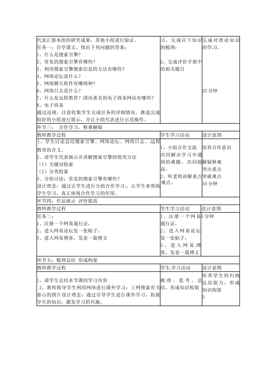 山东省临沭县第三初级中学七年级信息技术下册《第二单元 第4课 互联网的应用》教案_第2页