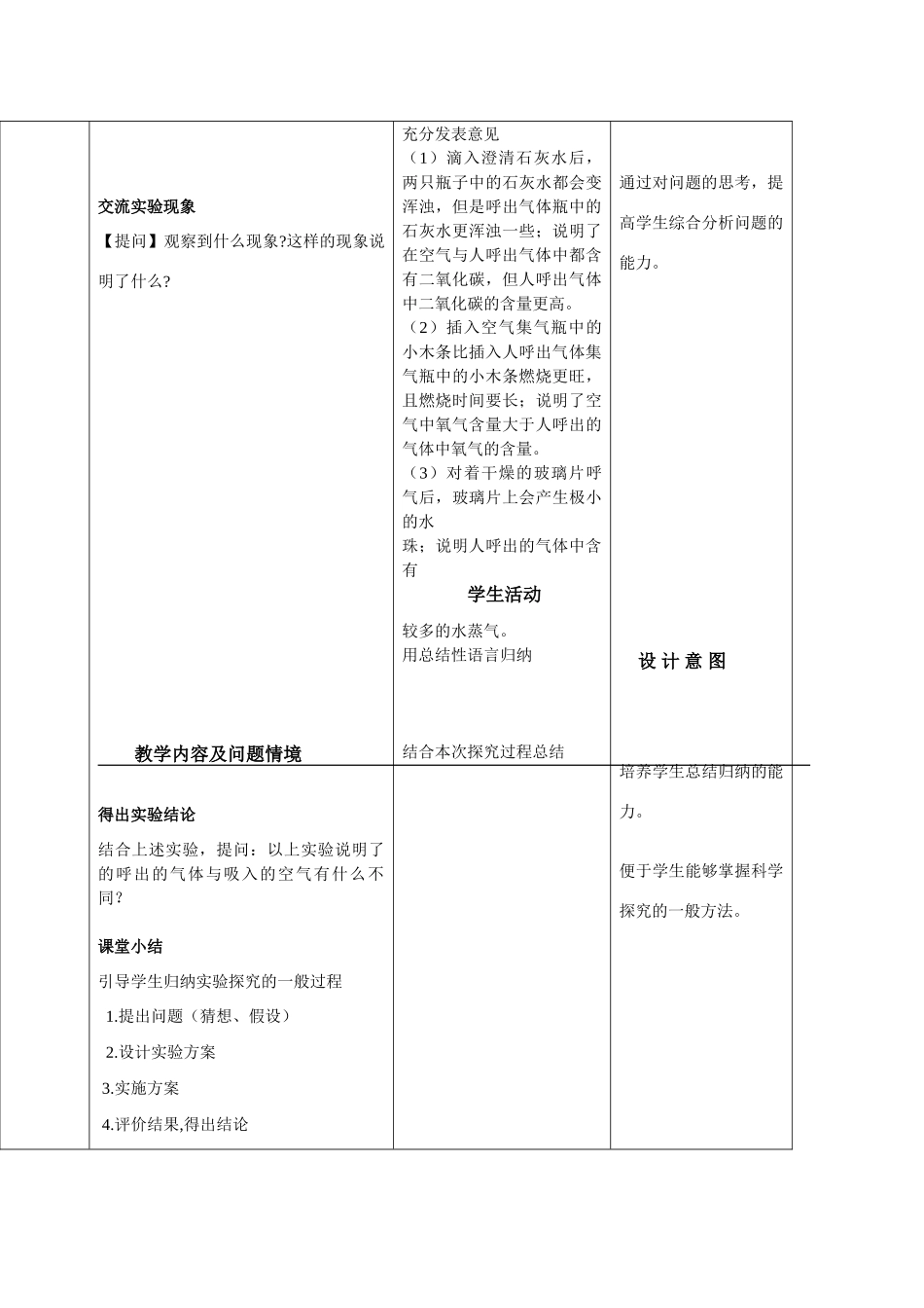 课题2对人体吸入的空气和呼出的气体的探究_第3页