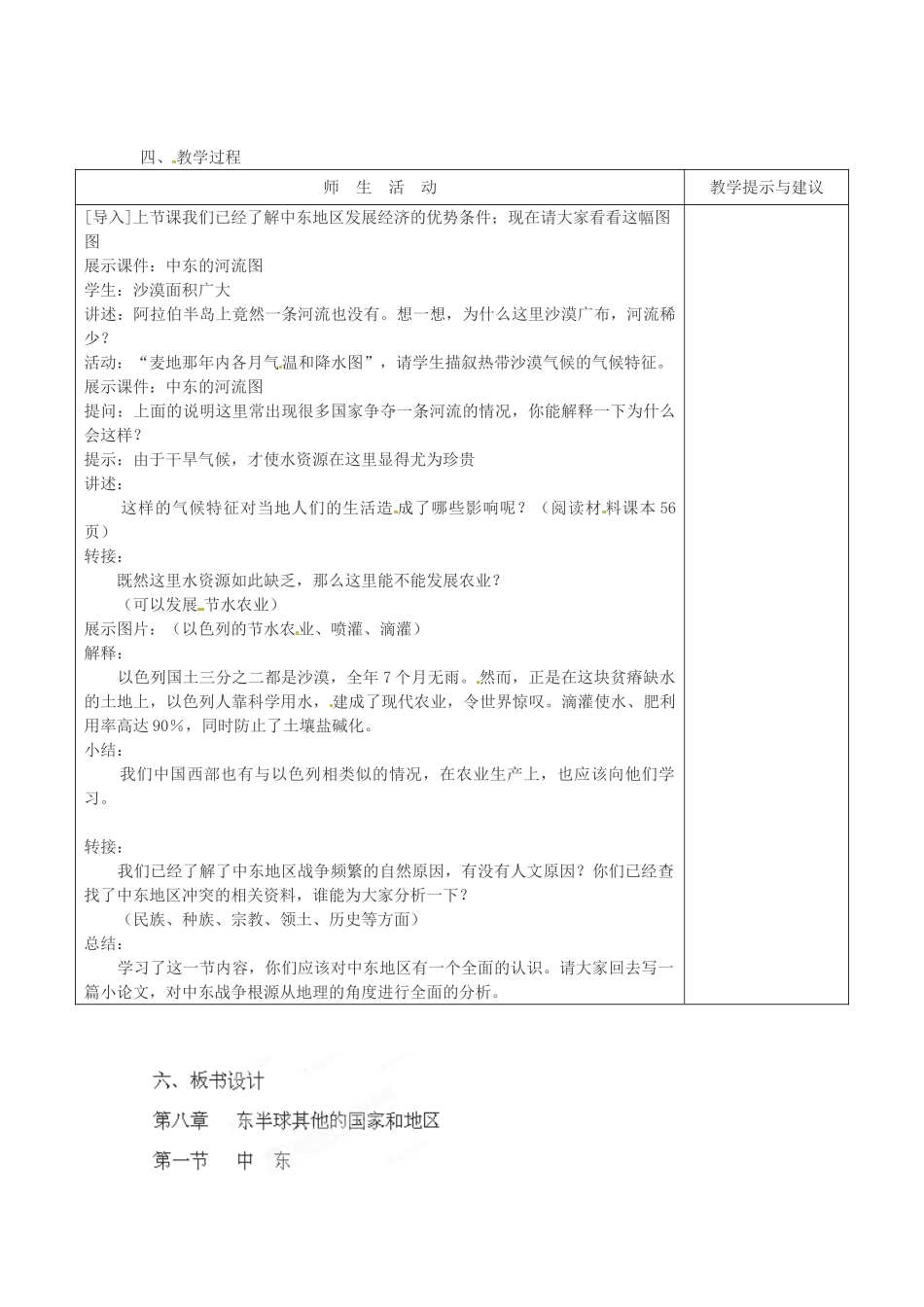 江西省莲花县复礼中学七年级地理下册 8.1 中东教案2 新人教版_第3页