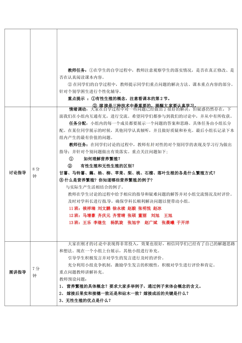 八年级生物上册 4.1.7 植物的无性生殖导学案1 （新版）济南版-（新版）济南版初中八年级上册生物学案_第3页