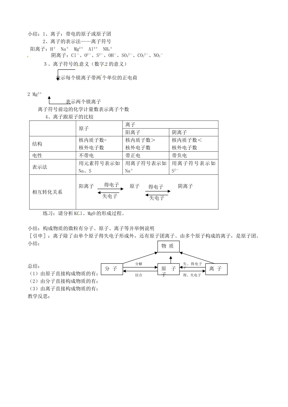 九年级化学上册《3.1 构成物质的基本微粒》教案3 沪教版-沪教版初中九年级上册化学教案_第2页