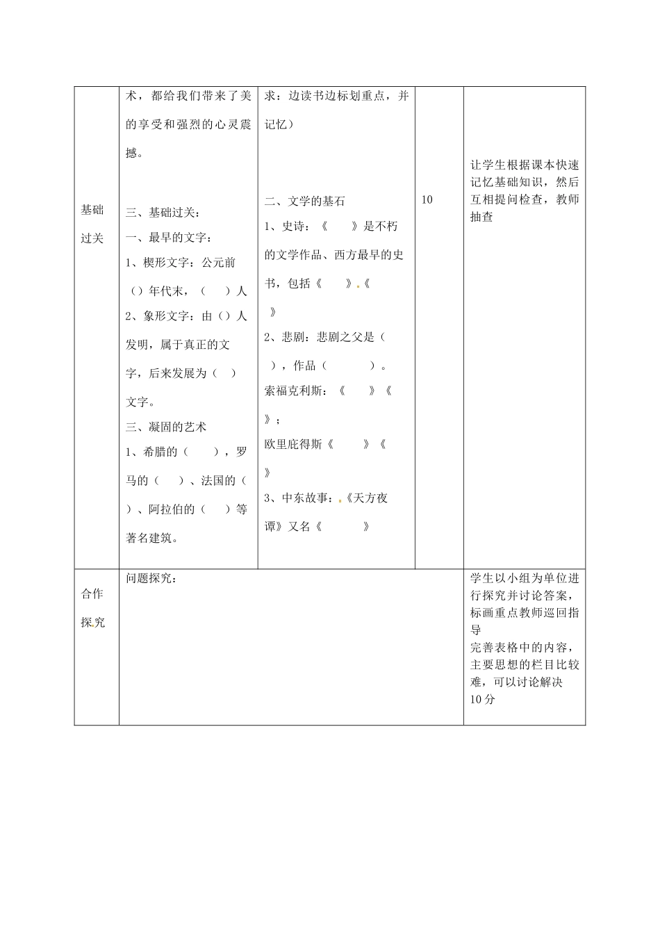 山东省滨州市邹平实验中学八年级历史下册《第24课 昔日的辉煌》教案 北师大版_第2页