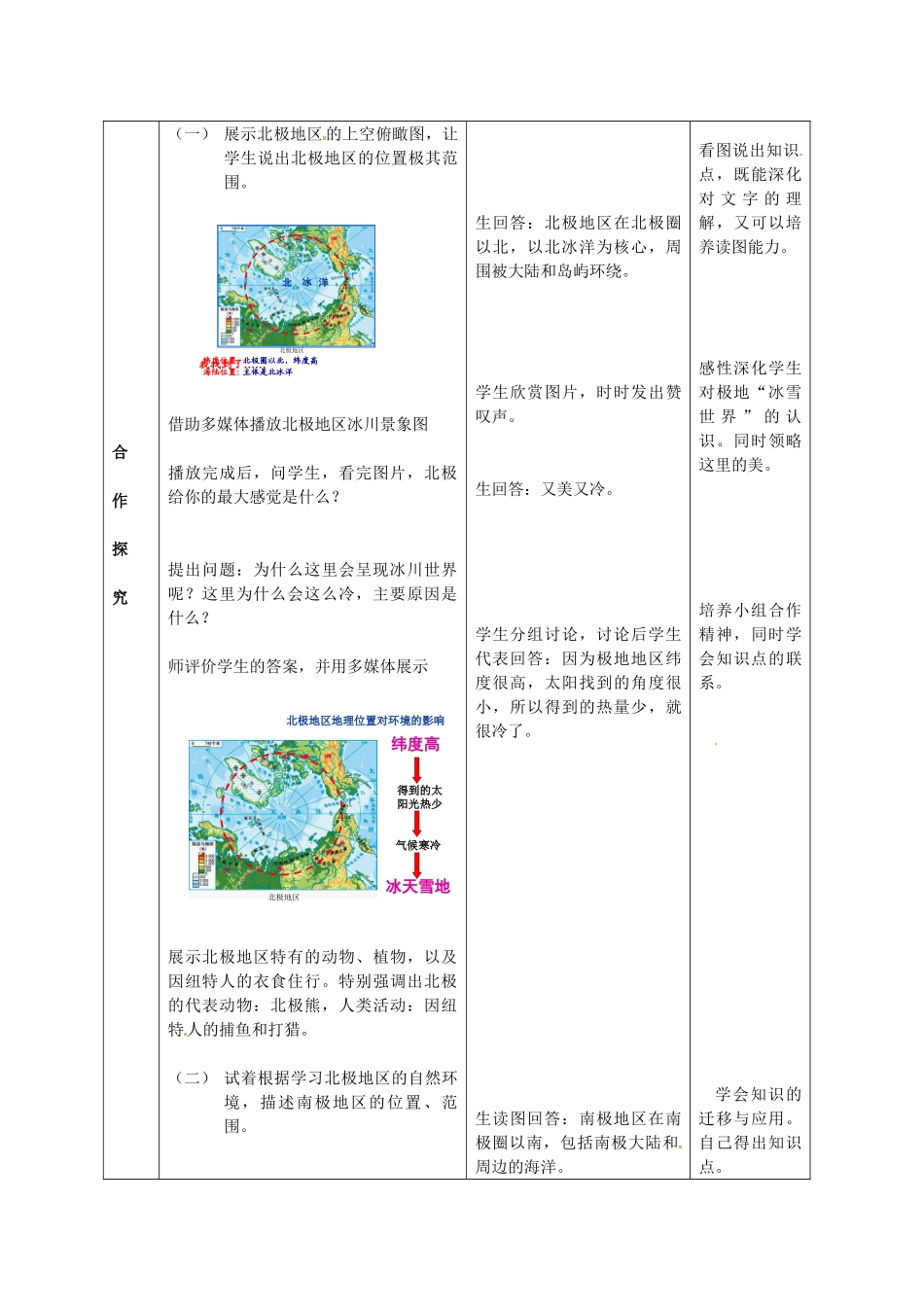 山东省滕州市大坞镇大坞中学七年级地理下册《第七章 第五节 独特的自然环境》教案 鲁教版_第3页