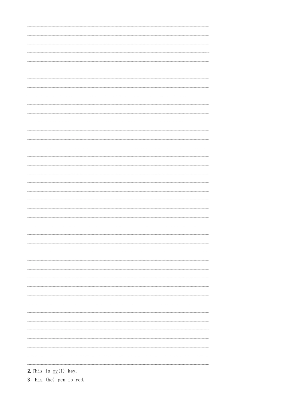 （贵阳专版）七年级英语上册 Unit 1 My name's Gina（第5课时）Section B（3a-3b） Self Check学案 （新版）人教新目标版-（新版）人教新目标版初中七年级上册英语学案_第3页