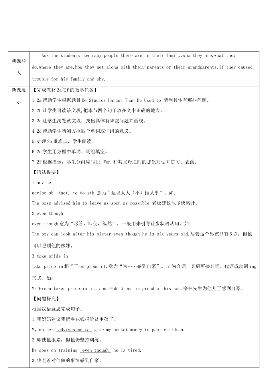 九年级英语全册 Unit 4 I used to be afraid of the dark第4课时导学案1（新版）人教新目标版-（新版）人教新目标版初中九年级全册英语学案_第2页