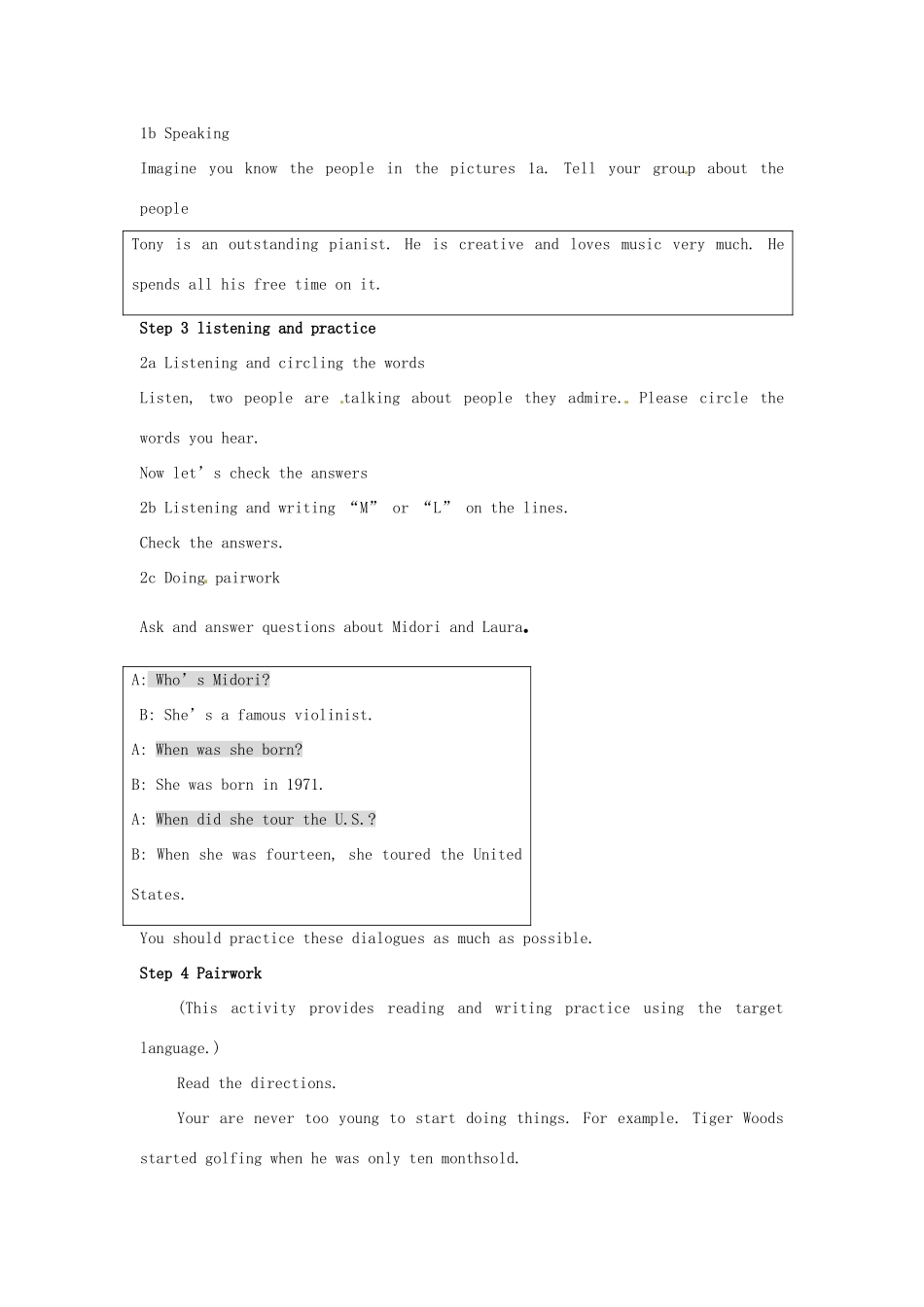 山东省肥城市安站中学八年级英语上册 Unit 9 When was he born Period 2导学案 人教新目标版_第2页