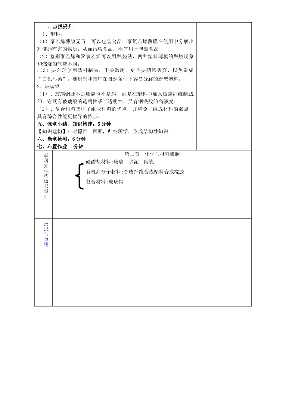 山东省淄博市临淄区实验中学九年级化学全册 5-2 化学与材料研制教案 鲁教版五四制_第2页