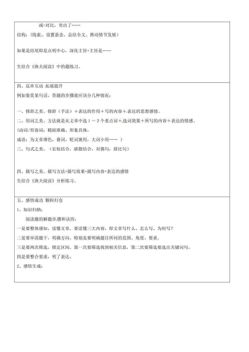山东省济南市长清区双泉中学九年级语文上册 散文阅读导学案（无答案） 新人教版_第2页