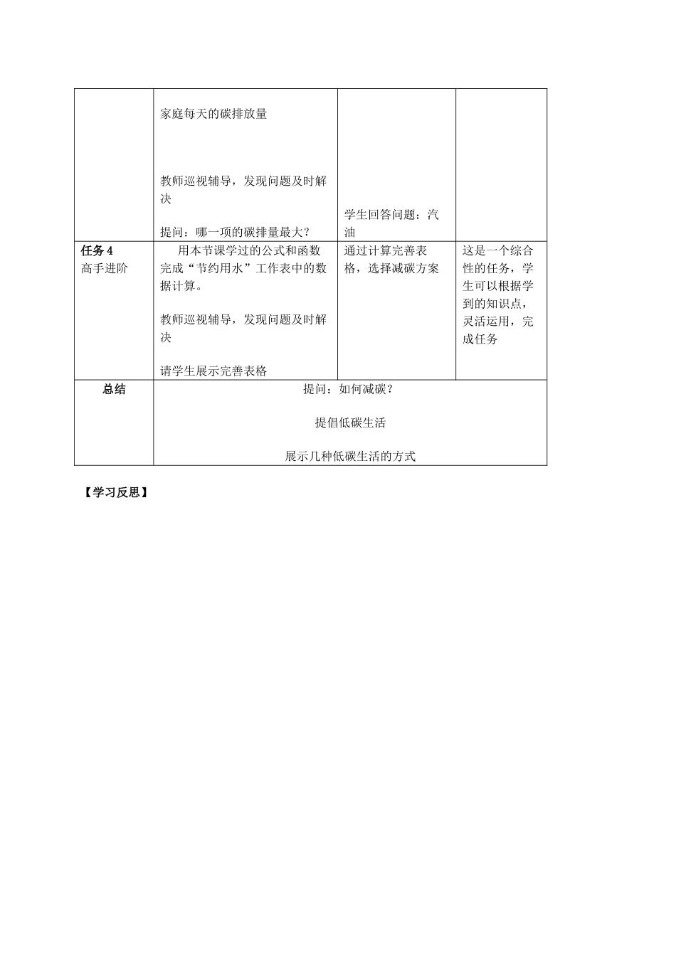 新疆石河子市第十中学七年级信息技术 第4课《动物的力量—认识高效运算的函数》教学设计_第3页