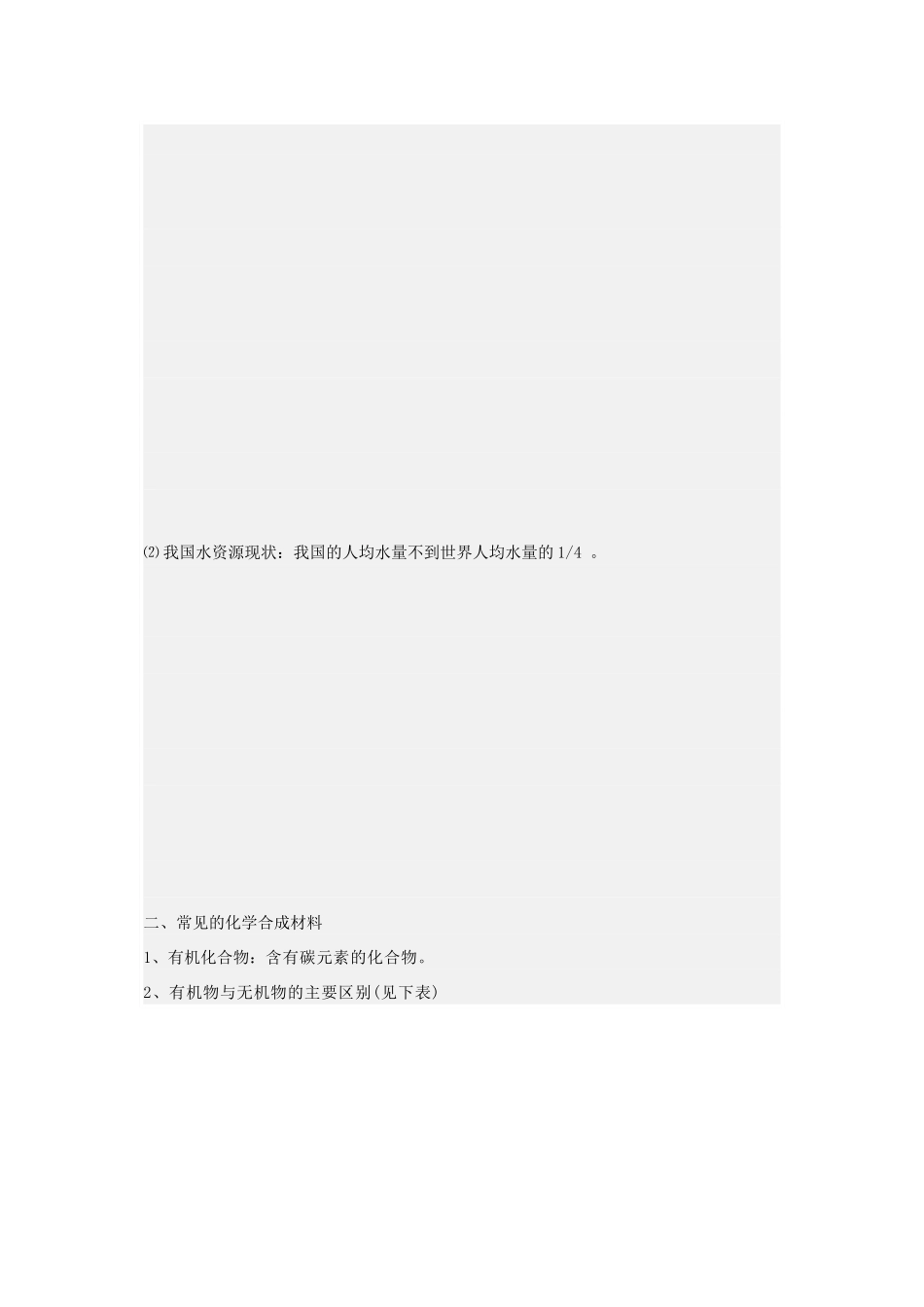 九年级化学下册：第9章 化学与社会发展教案（沪教版）_第2页