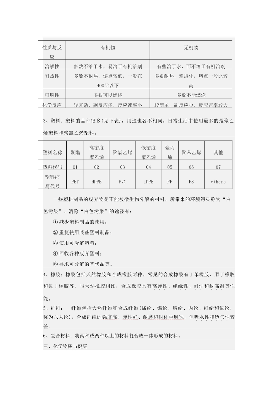 九年级化学下册：第9章 化学与社会发展教案（沪教版）_第3页