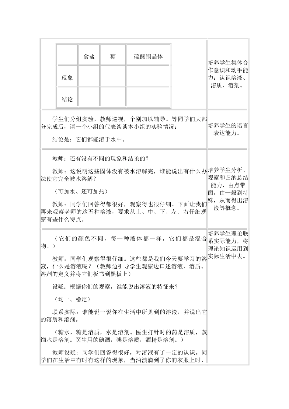 九年级化学下册9.1溶液的形成 (第一课时)教案人教版_第2页