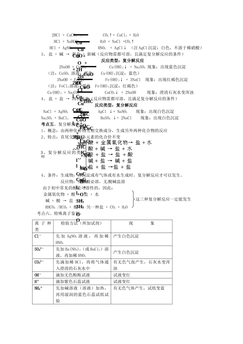 九年级化学下册 第十一单元 盐 化肥《课题一 生活中常见的盐》考点复习教案 新人教版_第3页