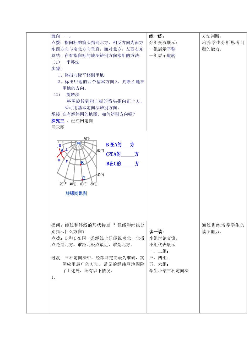山东省枣庄市峄城区吴林街道中学七年级地理上册 2-1 地图基本要素教案（1） 商务星球版_第3页