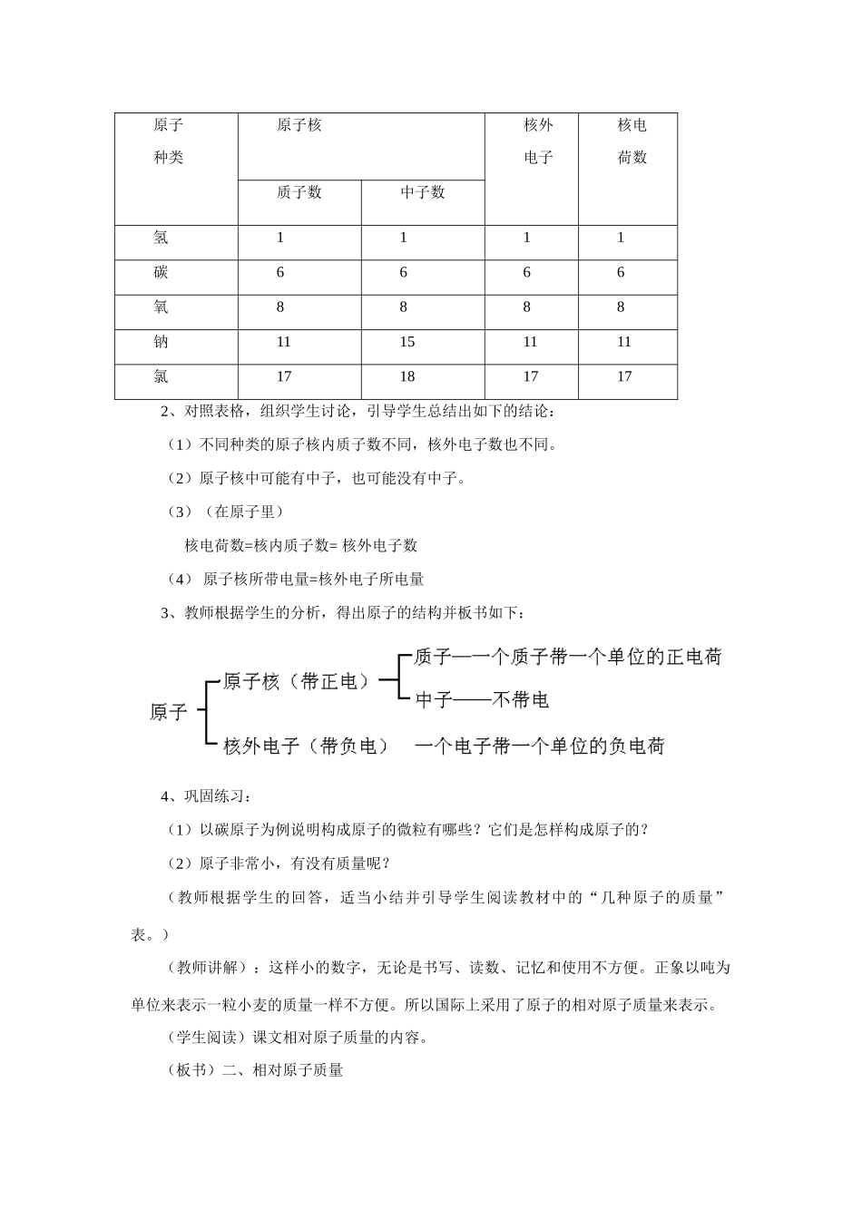 九年级化学原子的构成5_第2页
