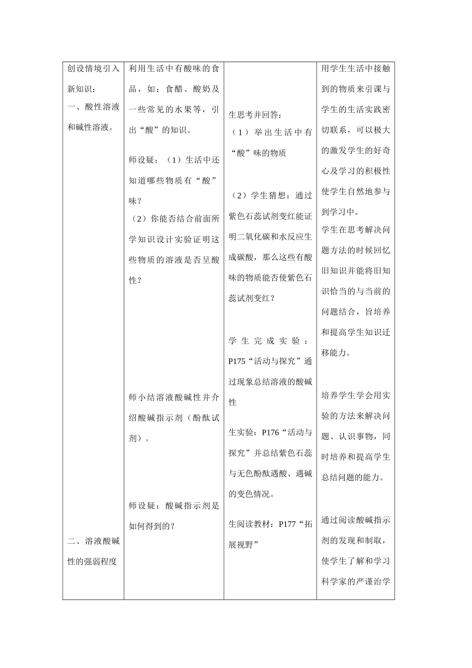 九年级化学下册《7.1溶液的酸碱性》教案1.沪教版_第2页
