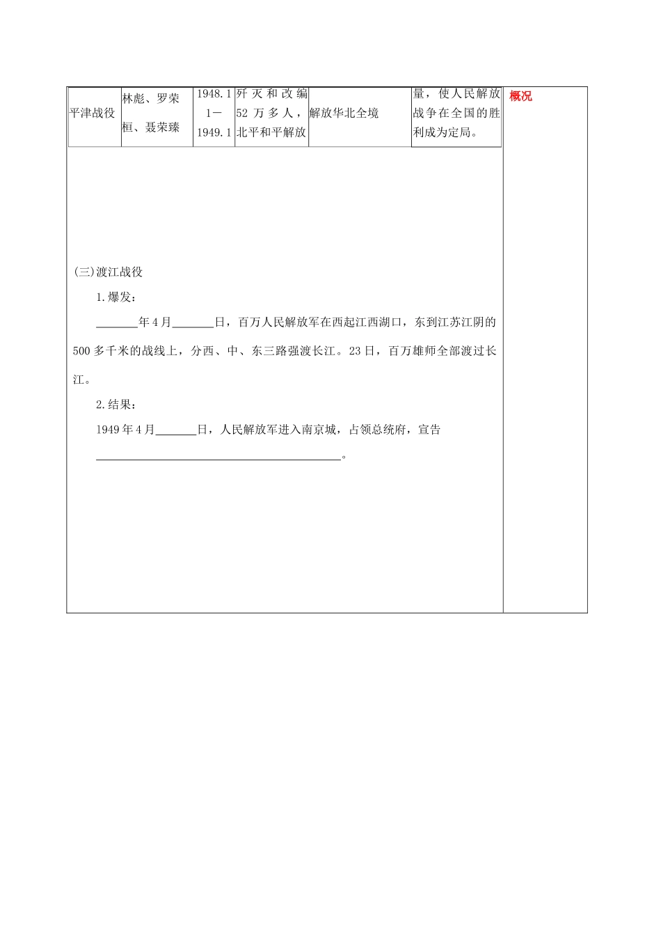 江苏省中考历史复习 第21课时 中国近代史考点五教案-人教版初中九年级全册历史教案_第3页