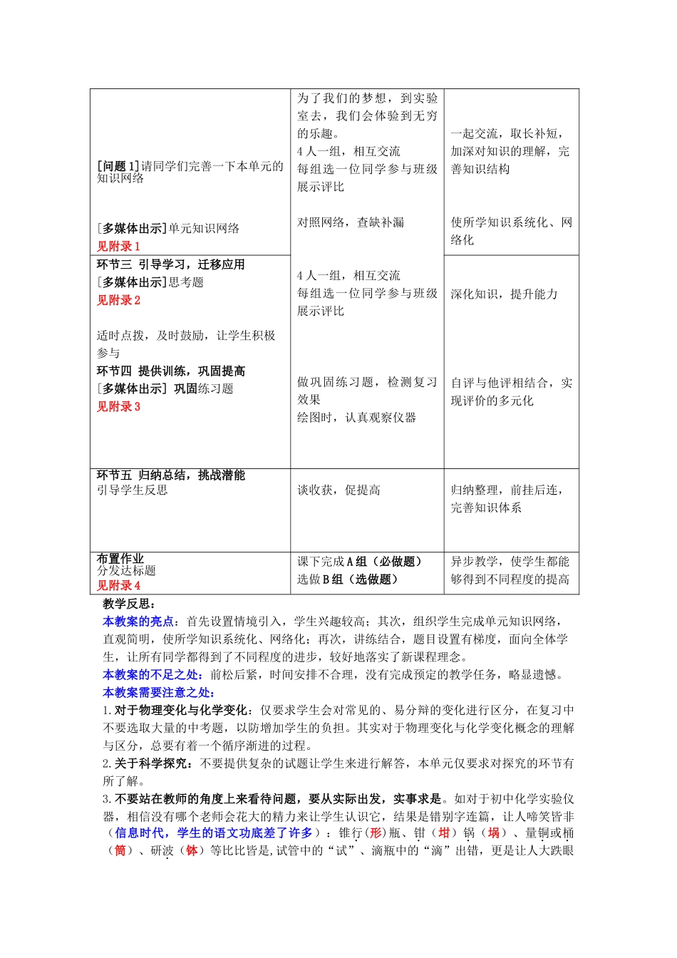 山东省枣庄市第31中九年级化学全册 第一单元《步入化学殿堂》单元综合课教案 鲁教版_第2页