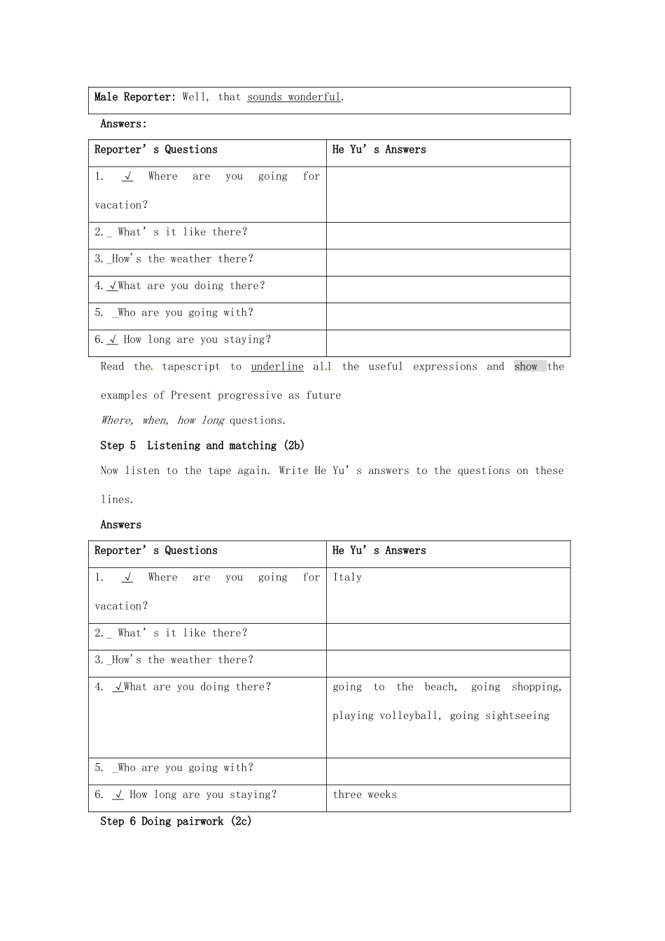 山东省肥城市安站中学八年级英语上册 Unit 3 What are you doing for vacation Period 2导学案 人教新目标版_第3页