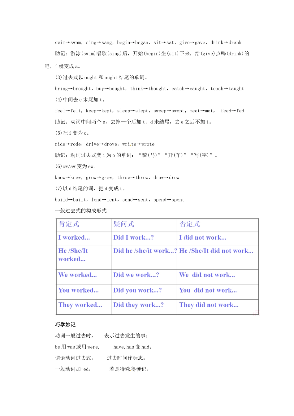 秋八年级英语上册 Unit 1 Where did you go on vacation复习导学案 （新版）人教新目标版-（新版）人教新目标版初中八年级上册英语学案_第2页