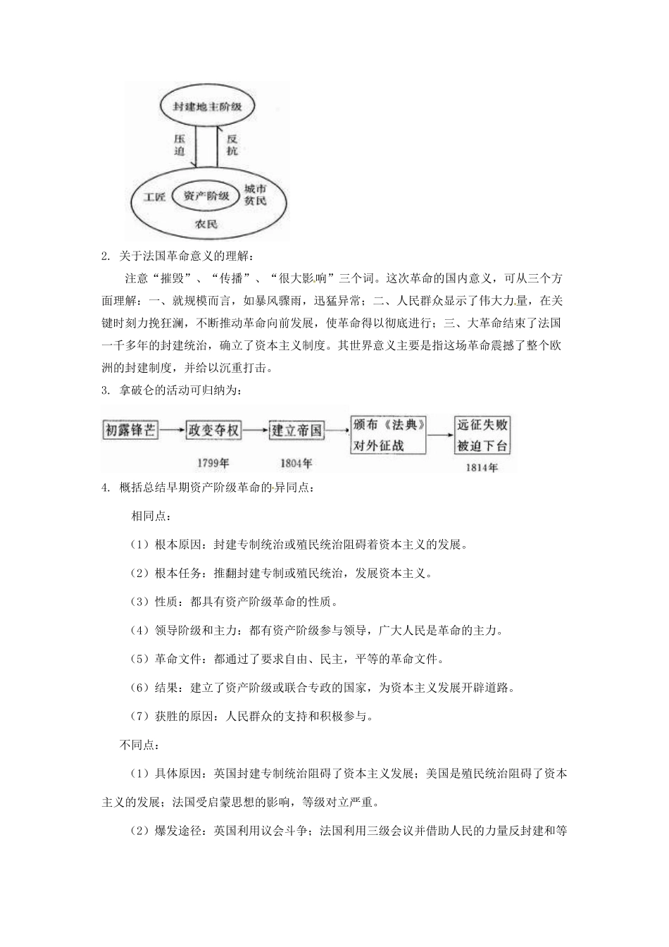 辽宁省凌海市石山初级中学九年级历史上册 4.13法国大革命和拿破仑帝国教案 新人教版_第3页