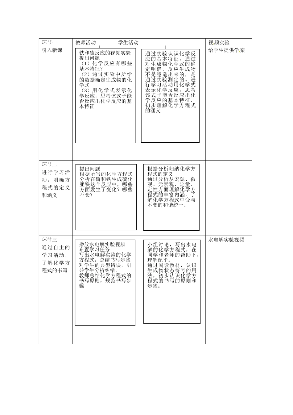 云南省景洪市第三中学九年级化学上册 第五单元 化学方程式教案1 新人教版_第2页