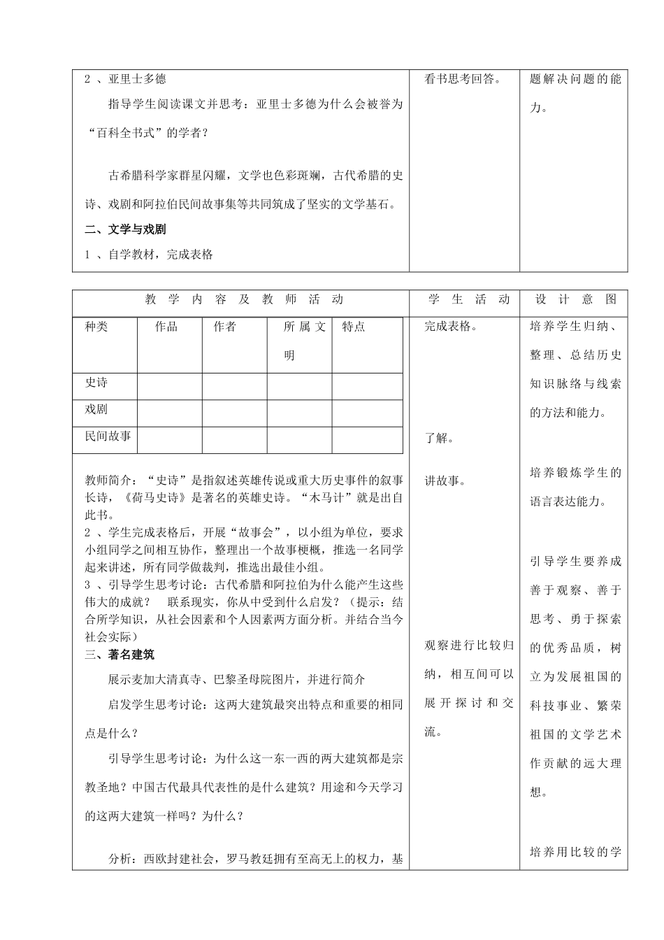九年级历史上册 第9课 古代科技与思想文化（二）示范教案 人教新课标版_第2页