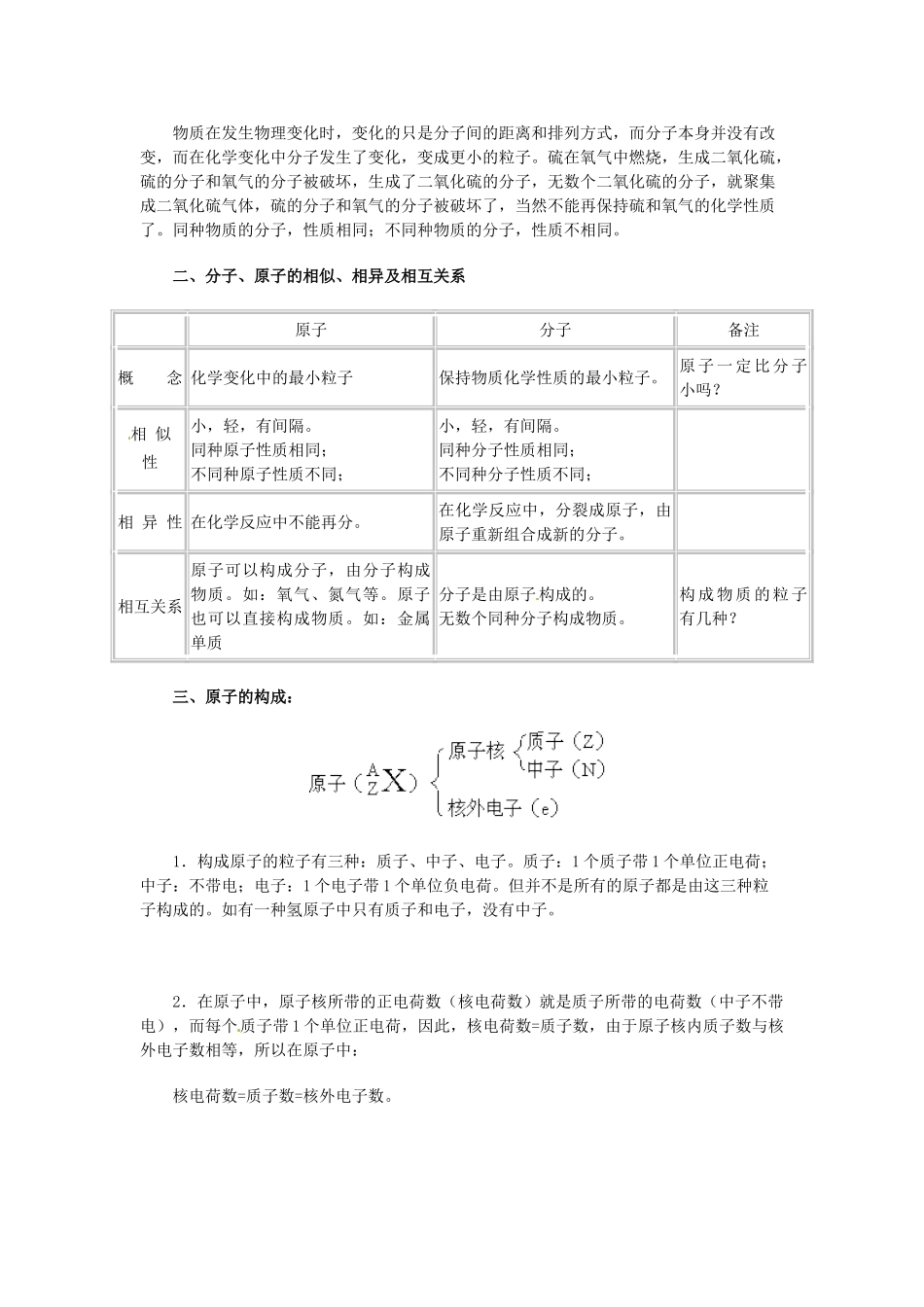 山东省青岛市国开中学九年级化学上册 分子和原子教案 新人教版_第2页