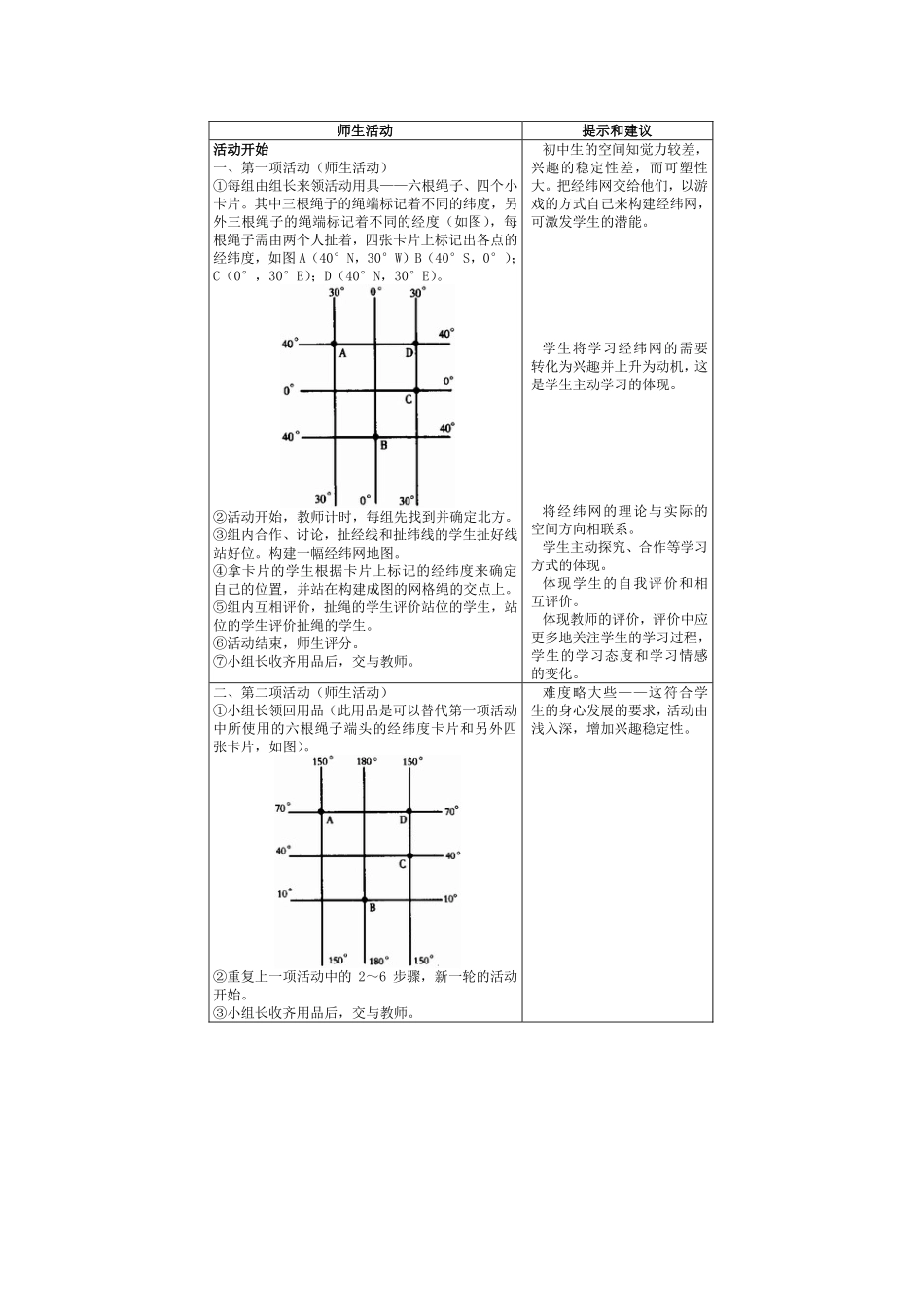 湖北省松滋市涴市镇初级中学七年级地理上册 地球和地球仪（第四课时）教案 新人教版_第2页