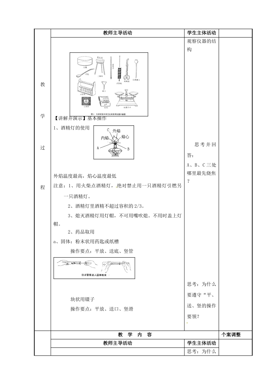 江苏省新沂市第二中学九年级化学上册 1.3 怎样学习和研究化学教案 （新版）沪教版_第2页