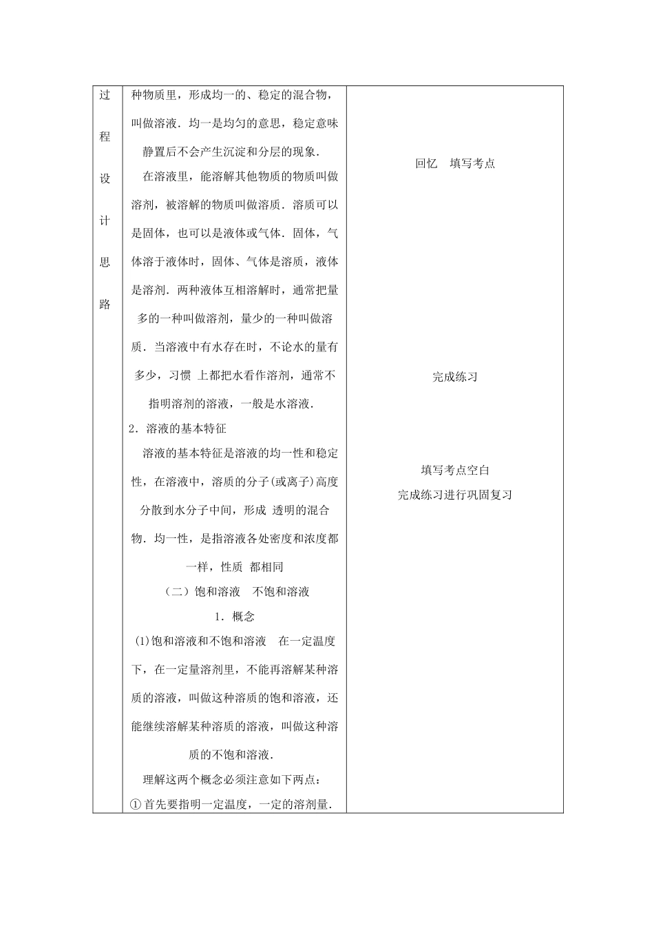 内蒙古牙克石市中考化学 第七章 溶液复习教案-人教版初中九年级全册化学教案_第2页