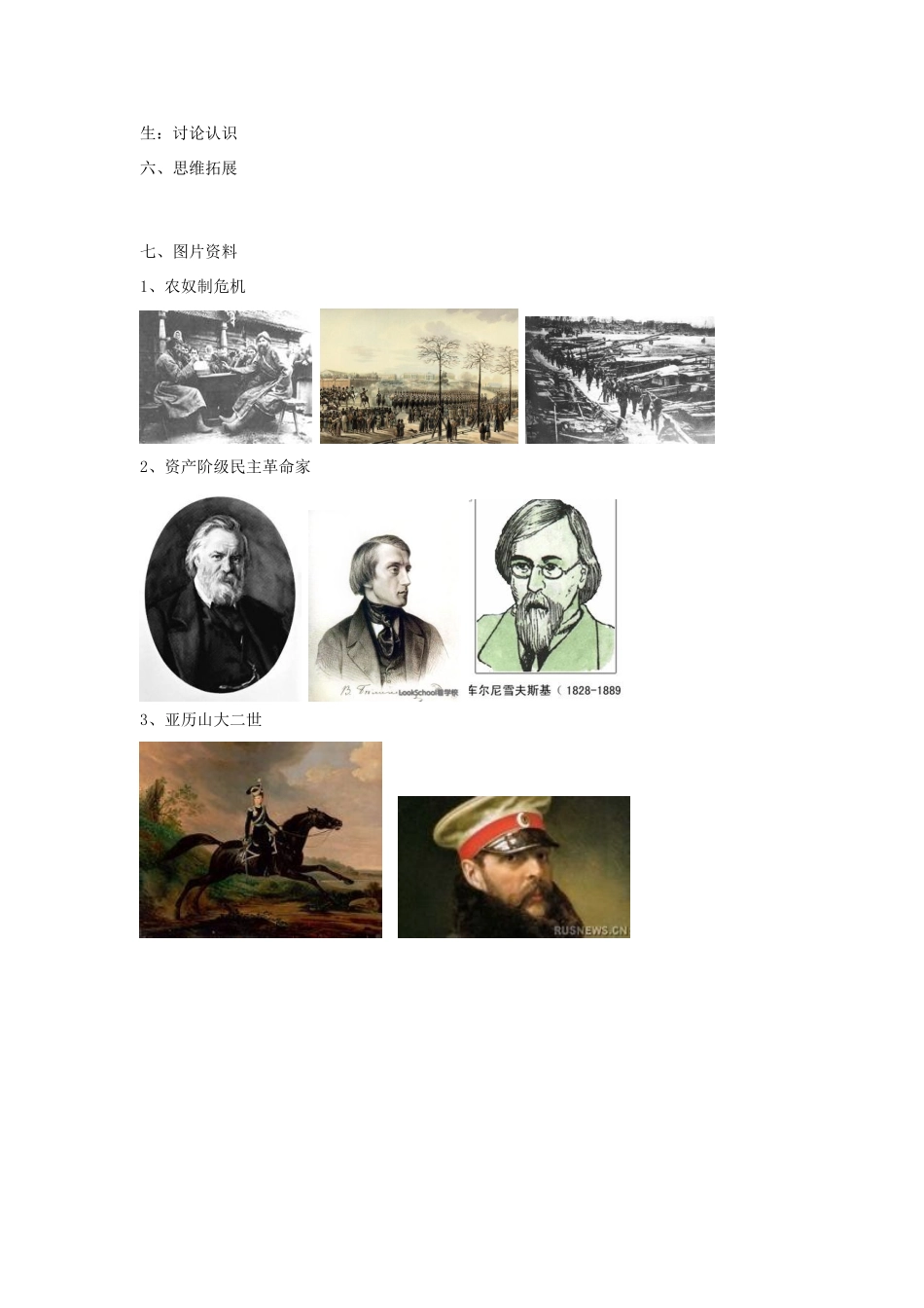 秋九年级历史上册 第23课《俄国农奴制改革》教案 华东师大版-华东师大版初中九年级上册历史教案_第2页