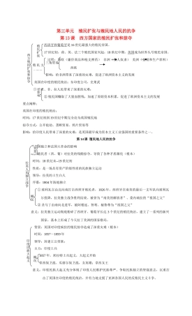 九年级历史第三单元 殖民扩张与殖民地人民的抗争 教案岳麓版